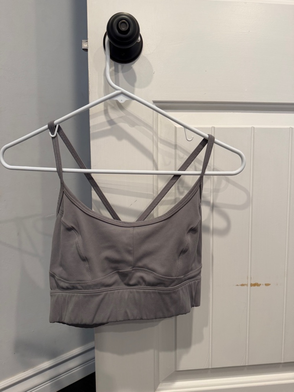 Varley Gray Women's Strappy Bralette Crop Top